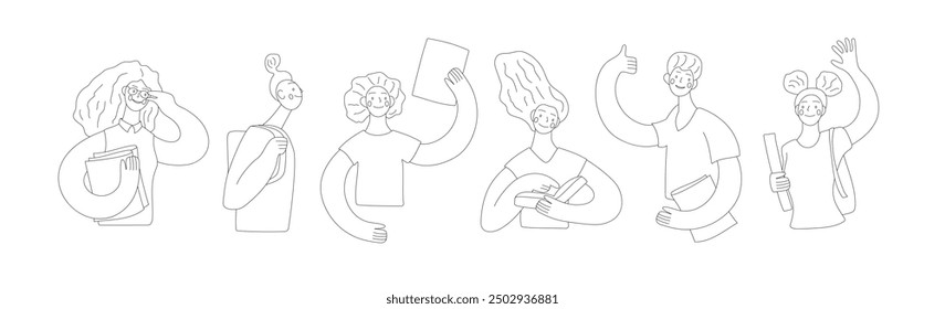 Students engaging in various activities in a classroom setting