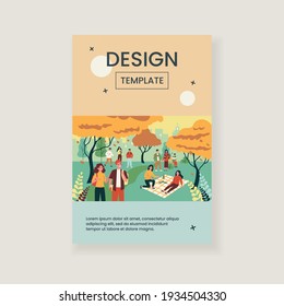 Students enjoying leisure time in campus. Young people walking among trees with pink blossoms flat vector illustration. Spring, leisure, sakura concept for banner, website design or landing web page