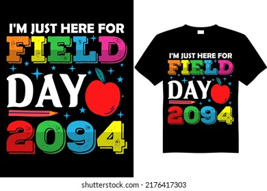students funny field day t shirt design vector