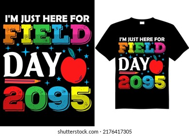 students funny field day t shirt design vector