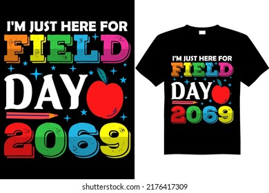 students funny field day t shirt design vector