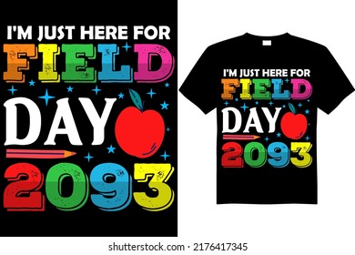 students funny field day t shirt design vector