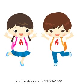 students go to school kid