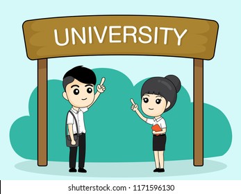 Students go to university