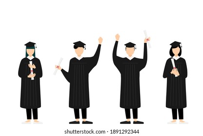 Students in gowns celebrating their graduation ceremony