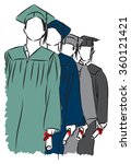 students graduating illustration