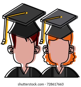 Students in graduation