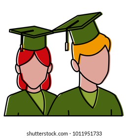 Students in graduation avatar