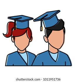 Students in graduation avatar