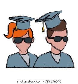 Students in graduation avatar