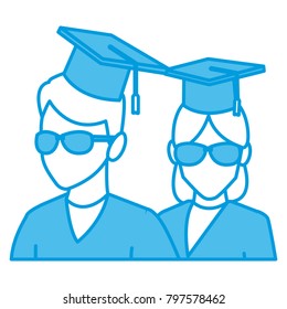 Students in graduation avatar