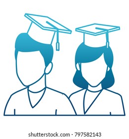 Students in graduation avatar