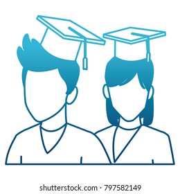 Students in graduation avatar