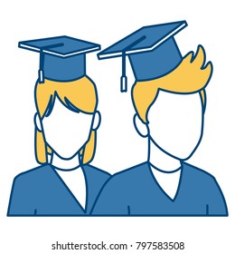 Students in graduation avatar