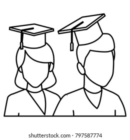 Students in graduation avatar