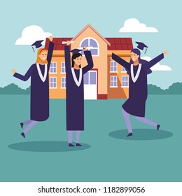 Students graduation cartoons
