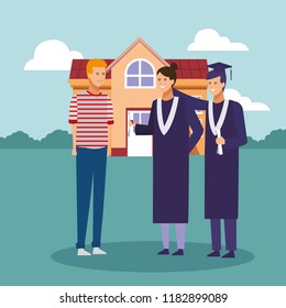 Students graduation cartoons