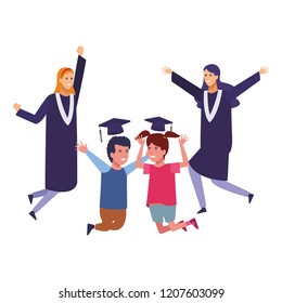 Students graduation celebration