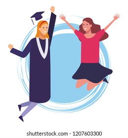 Students graduation celebration