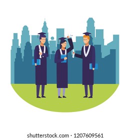 Students graduation celebration