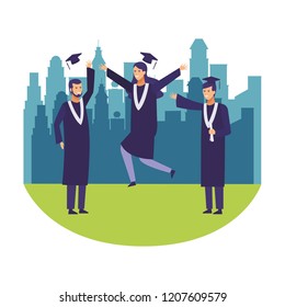 Students graduation celebration