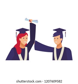 Students graduation celebration