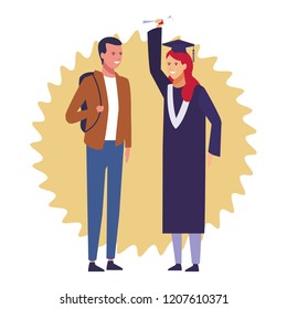 Students graduation celebration