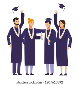 Students graduation celebration
