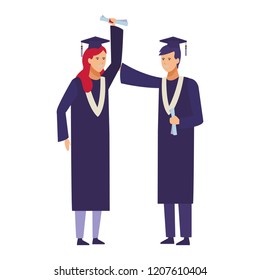 Students graduation celebration