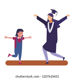 Students graduation celebration