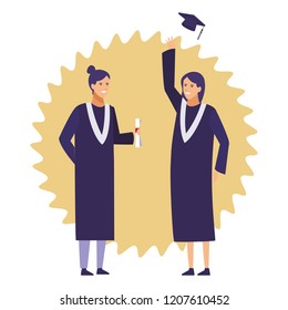 Students graduation celebration