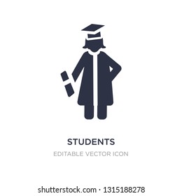 students graduation hat icon on white background. Simple element illustration from People concept. students graduation hat icon symbol design.