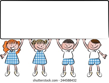 student's holding a blank card