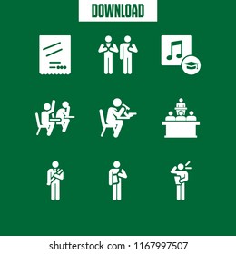 students icon. 9 students vector set. student, graduations music, degree and university class icons for web and design about students theme