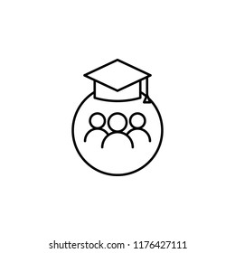 the students icon. Element of education for mobile concept and web apps icon. Thin line icon for website design and development, app development. Premium icon