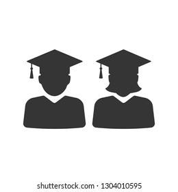 Students icon man and women vector image