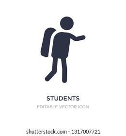 students icon on white background. Simple element illustration from People concept. students icon symbol design.