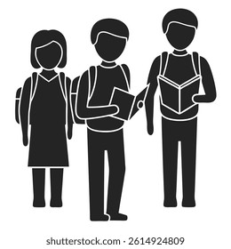 Students Icon Vector Art Illustration Design Education Concept