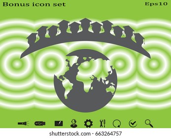 Students, icon, vector illustration of Eps10