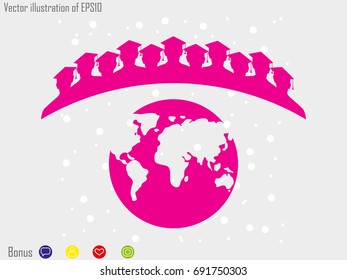 Students, icon, vector illustration of Eps10