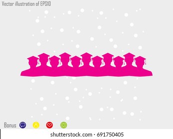 Students, icon, vector illustration of Eps10