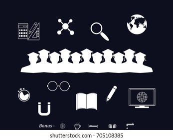 Students, icon, vector illustration of Eps10
