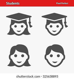 Students Icons. Professional, pixel perfect icons optimized for both large and small resolutions. EPS 8 format.