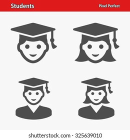 Students Icons. Professional, pixel perfect icons optimized for both large and small resolutions. EPS 8 format.
