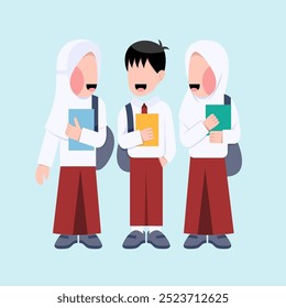 Estudiantes De La Escuela Primaria De Indonesia