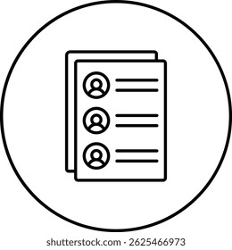 Ícone de vetor de Informações sobre Alunos. Pode ser usado para impressão, aplicativos móveis e da Web.