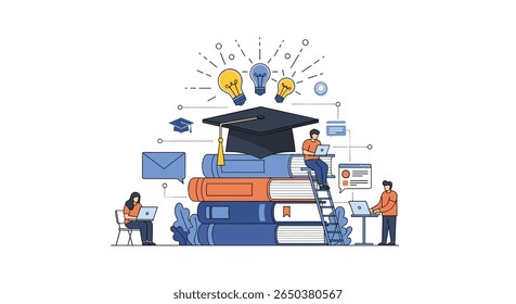Students Learning New Skills Through Online Courses and Digital Education Platforms