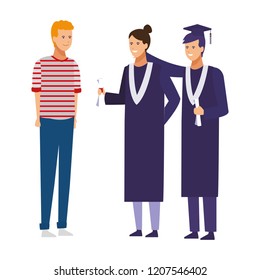 Students on graduation