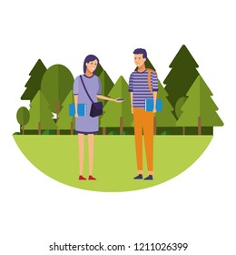Students at park