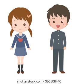 students pose
